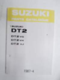 Suzuki DT2 outboard parts catalogue 1987-4, illustrations / perämoottori, varaosaluettelo räjäytyskuvineen