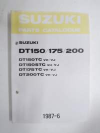 Suzuki DT150/175/200 outboard parts catalogue 1987-6, illustrations / perämoottori, varaosaluettelo räjäytyskuvineen