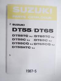Suzuki DT55/DT65 outboard parts catalogue 1987-5, illustrations / perämoottori, varaosaluettelo räjäytyskuvineen