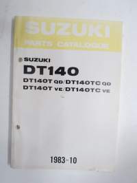 Suzuki DT140 outboard parts catalogue 1983-10, illustrations / perämoottori, varaosaluettelo räjäytyskuvineen