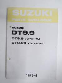 Suzuki DT9.9 VJ outboard parts catalogue 1987-4, illustrations / perämoottori, varaosaluettelo räjäytyskuvineen
