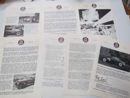 Nordic Packard Owners Club - Bulletin nrs 6 (1972), nr 9 (1973), nr 10 (1974), nr 11 (1974), nr 12 (1974), nr 13 (1975), nr 14 (1975) total 6 issues -yhteensä 6 kpl