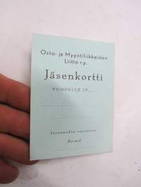 Osto- ja Myyntiliikkeiden Liitto ry -jäsenkortti / membership card