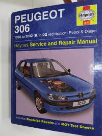 Peugeot 306 1993 to 20002 (K to 02 registration) Petrol & Diesel - Haynes Service and Repair Manual -korjausopas, englanninkielinen