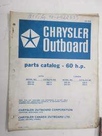 Chrysler Outboard 60 hp parts catalog / perämoottori varaosaluettelo, englanninkielinen