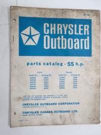 Chrysler Outboard 55 hp parts catalog / perämoottori varaosaluettelo, englanninkielinen