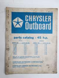 Chrysler Outboard 45 hp parts catalog / perämoottori varaosaluettelo, englanninkielinen