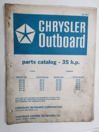 Chrysler Outboard 35 hp parts catalog / perämoottori varaosaluettelo, englanninkielinen