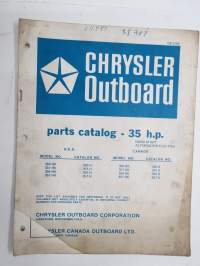 Chrysler Outboard 35 hp Hand start / alternator electric parts catalog / perämoottori varaosaluettelo, englanninkielinen