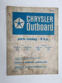 Chrysler Outboard 6 hp parts catalog / perämoottori varaosaluettelo, englanninkielinen