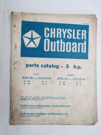 Chrysler Outboard 5 hp parts catalog / perämoottori varaosaluettelo, englanninkielinen