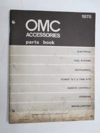 OMC Accessories parts book 1978 perämoottorivalmistajan tarvikkeiden luettelo / varaosaluettelo, englanninkielinen