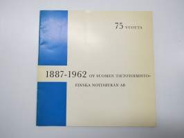 Oy Suomen Tietotoimisto - Finska Notisbyron Ab 75 vuotta 1887-1962