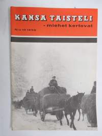 Kansa Taisteli 1959 nr 10, sis. mm. seur. artikkelit; Paavo Korven-Korpinen - Kun kansa linnoitti Karjalan Kannasta, Emil Nikkanen - Kolmasti kovilla, Arvo Seppinen