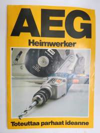 AEG Heimwerker 1977 - sähkötyökalujen ja -koneiden & tarvikkeiden esitekirja / tuoteluettelo