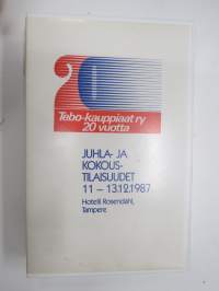 Tebo-kauppiaat ry 20 vuotta juhla- ja kokoustilaisuudet 11-13.12.1987 Hotelli Rosendahl, Tampere nauhoite -videonauha / VHS-kasetti