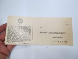 Radiola-mottagare - radio - Garantikort -takuukortti