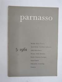 Parnasso 1961 nr 5, Marju Tuurna runoja, aarni Krohn, Federico Garcia Lorca´n runous, Seppo Nummi - Tonio Krögerin teemat, Jörn Donnerin sotapäiväkirja, ym.