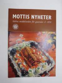 Mottis Nyheter 1974 nr 2 - läckra meddelanden för gourméer -Ravintola Motti asiakaslehti / restaurant customer magazine
