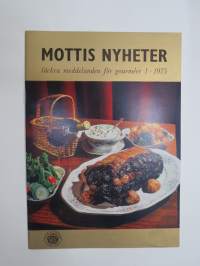 Mottis Nyheter 1975 nr 1 - läckra meddelanden för gourméer -Ravintola Motti asiakaslehti / restaurant customer magazine