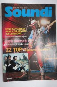 Soundi 1985 nr 8, Saxon, Joe Sun, Andy McCoy, Lee Ritenour, Topi Sorsakoski, Screaming Blue Messiahs
