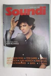 Soundi 1986 nr 6, Juliet Jonesin Sydän, Peter Gabriel, Krokus Joe Jackson, Laurie Anderson, James Brown, Siouxsie & the Banshees, Queen, I-Threes.