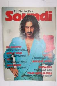 Soundi 1984 n 12, Big Country, Mötley Crue, Yö, Iron Maiden, Popeda, Liikkuvat Lapset, Skatalites, Frank Zappa ja Fugs.