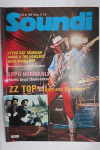 Soundi 1985 nr 8,Eppu Normaali, ZZ Top, Saxon, Joe Sun, Andy McCoy, lee Ritenour, Topi Sorsakoski, Screaming Blue Messialsh