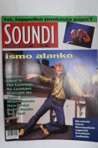 Soundi 1993 nr 6, Ismo Alanko, Anthrax, Leevi & The Leavings, Ne Luumäet, Midnight Oil, Janet Jackson, Miljoonasade, New Order, David Bowie, Bon Jovi.