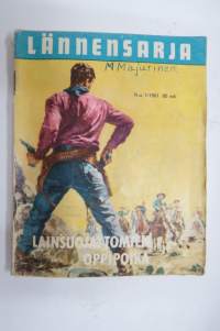 Lännensarja 1961 nr 1, Lainsuojattomien oppipoika -western magazine