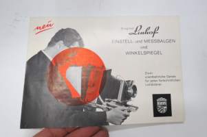 Linhof Kamera Einstell- und Messbalgen und Winkelspiegel -myyntiesite / brochure in german