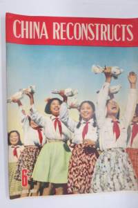 China Reconstructs 1952 nr 6 -Kiinan kommunistisen puolueen propagandalehti, harvinainen alkupään numero