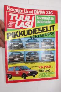 Tuulilasi 1983 nr 2, Pikkudieselit vertailussa, Kestotesti VW Polo, Fiat Uno, Super Star Camaro, Asenna itse autoradio, Volvon suomalasiet koeajajat, ym.
