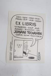 Ex Libris Juhani Tolvanen, piirtänyt Jope