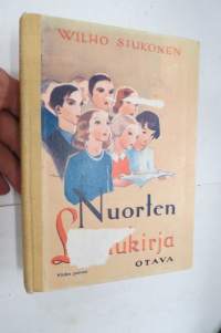 Nuorten laulukirja ja koululaisen musiikkitieto, kansikuvitus Martta Wendelin