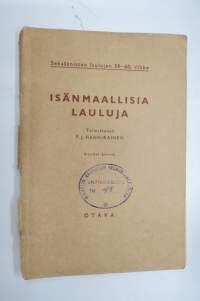 Isänmaallisia lauluja - Sekaäänisten laulujen 58-60. vihko