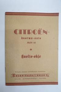 Citroën kuorma-auto malli 45 -huolto-ohje (käyttöohjekirja) / manual