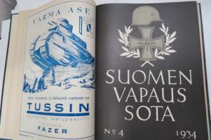 Suomen vapaussota 1934 sidottu vuosikerta, numerot 1-12