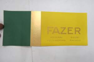 Fazer pakkausetiketti / etiketti vuodelta 1934
