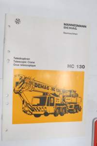 Mannesmann Demag Teleskopkran / Telescopic Crane / Grue télescopique HC 130 autonosturi -myyntiesite / sales brochure