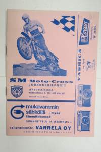 SM-Motocross joukkuekilpailu Artukainen (Turku) 5.10.1969 -käsiohjelma / program