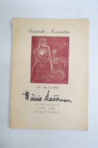 Wäinö Aaltonen, Taidehalli - Konsthallen, Veistoksia 1915-1950, 15-26.12.1950 -näyttelyluettelo / art exhibition catalog