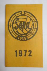 SaPa - Savon Pallo (Pieksämäki) 1972 jalkapallo III Divisioona 7. lohko, kausiohjelma, pelaajakuvat, juniorijoukkuekuva (Nappulat + D-juniorit)