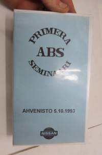 Nissan Primera ABS seminaari, Ahvenisto 5.10.1993 -esittelyvideo VHS / promoting video