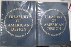 Treasury of American Design I-II - A Pictorial Survey of Popular Folk Arts -erittäin runsas kuvitus pohjois-amerikkalaisista käyttö- ja koriste-esineistä