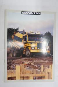 Scania T93 -myyntiesite, suomenkielinen / sales brochure, in finnish