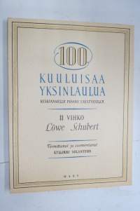 100 kuuluisaa yksinlaulua keskiäänelle pianon säestyksellä II vihko Löwe, Schubert