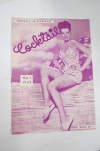 Cocktail 1949 nr 1 -novelli- ja pilalehti, pin-up kuvia