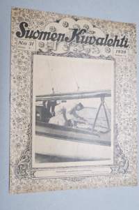 Suomen Kuvalehti 1920 nr 31, kansikuva Tasavallan presidentti purjehtijana, Tanssin mestaruuskilpailut, Punaisen kukon riehuntaa, Sotapoikiemme opintokurssit, ym.