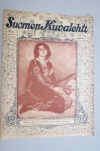 Suomen Kuvalehti 1920 nr 4, kansikuva Nuoren naisen muotokuva Hugo von Bouvardin näyttelystä, Reunavaltojen neuvottelukokous Helsingissä, Karjalan suojeluskunnat,ym.